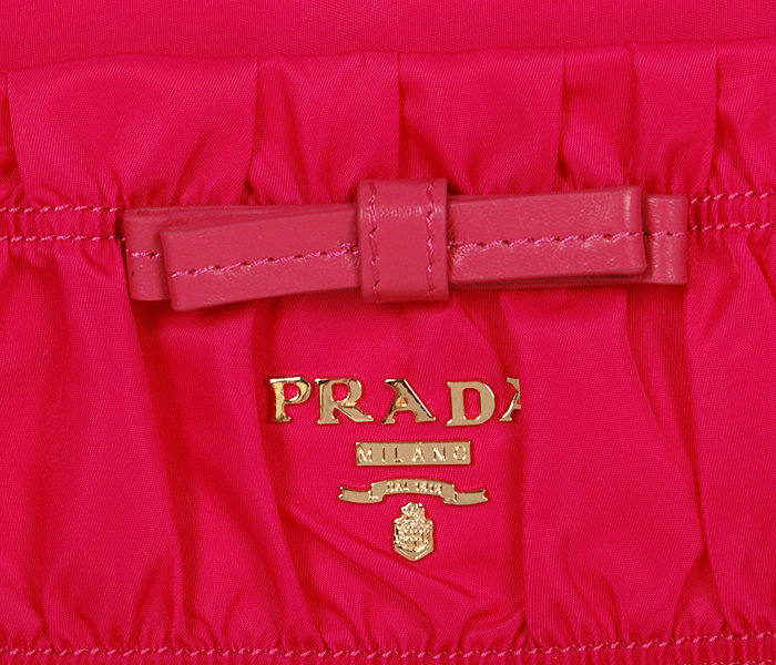 2014 Prada fabric shoulder bag BN1588 rose